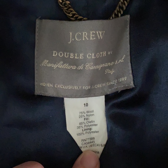 J. Crew Burgundy Red Lady Day Pea Coat Jacket 10 - Picture 8 of 13